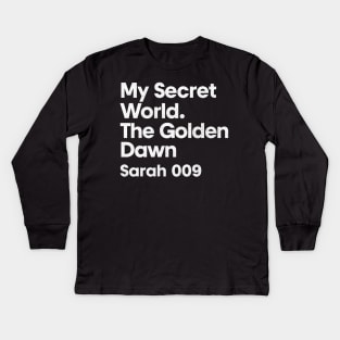 Sarah 009 - My Secret World - Minimalist Fan Design Kids Long Sleeve T-Shirt